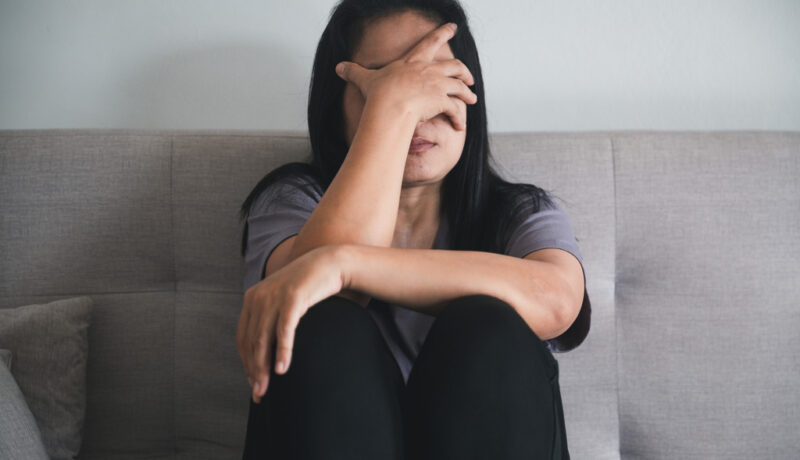 Depressed Woman Asking Herself What Is Caregiver Fatigue Syndrome